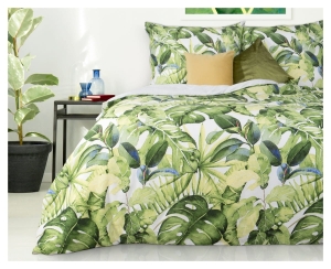Komplet pościeli z bawełny satynowej 220x200 Monstera