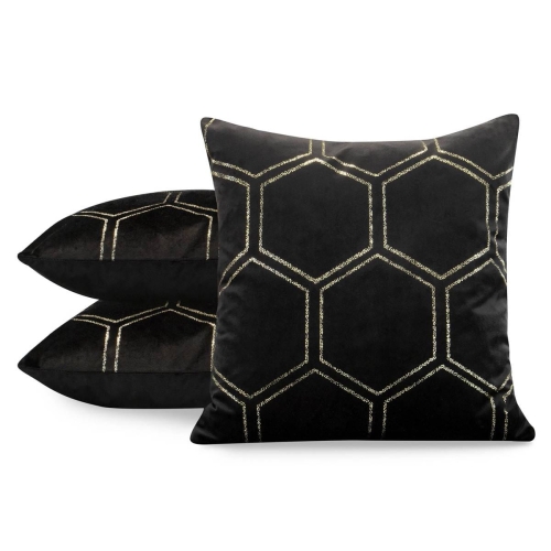 Poszewka dekoracyjna velvet Blink 45x45 czarna