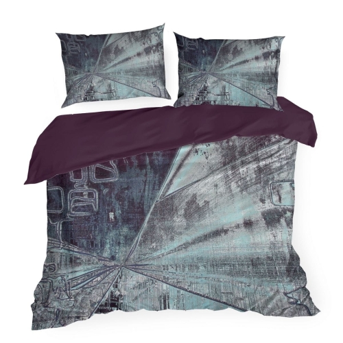 Pościel z naturalnej tkaniny Tencel popielato niebieska 220x200 Premium Eurofirany
