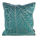 Poszewka LC velvet 45x45 Lili ciemno turkusowo złota