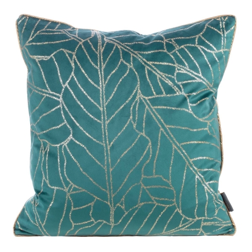 Poszewka LC velvet 45x45 Lili ciemno turkusowo złota