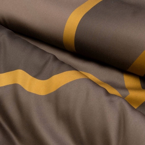 Pościel Alisma Tencel brązowo złota 160x200 Premium Eurofirany