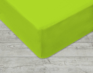 Prześcieradło 60x120 jersey z gumką w kolorze limonkowym