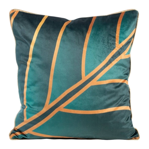 Poszewka LC velvet 45x45 Lili ciemno turkusowo beżowa
