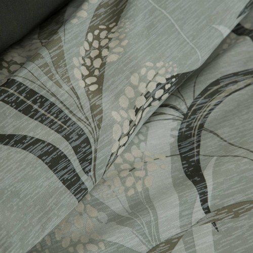 Ekskluzywna pościel Terra Collection oliwkowa w liście 160x200 Montenegro