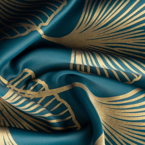 Zasłona Harmony 140x250 ciemno turkusowa przelotki
