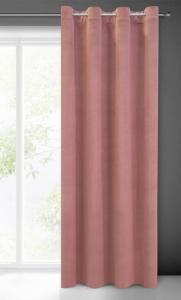 Zasłona Milo 140x250 ciemno różowa przelotki