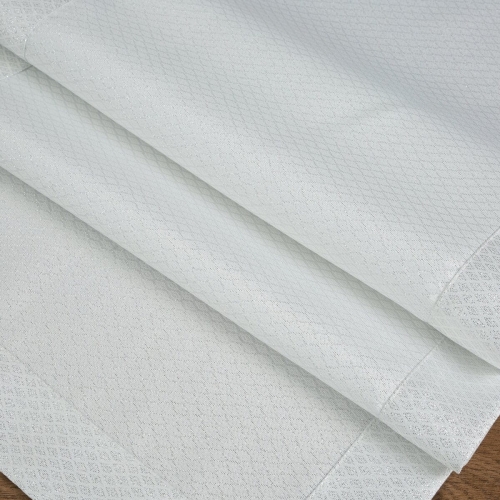 Obrus Julia 140x300 biało srebrny