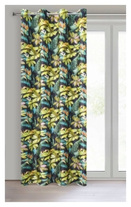 Zasłona Livy 140x250 w liście i kwiaty przelotki