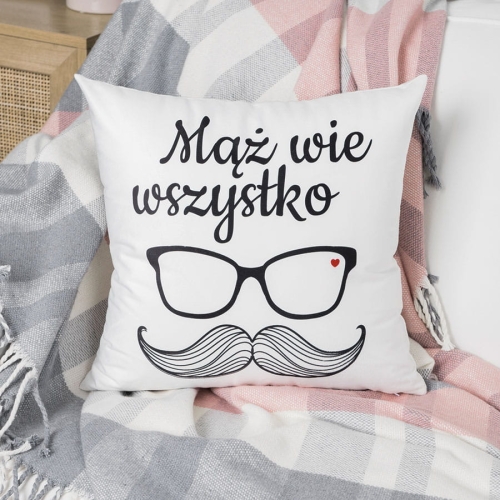 Poszewka 40x40 Mąż Wie Wszystko