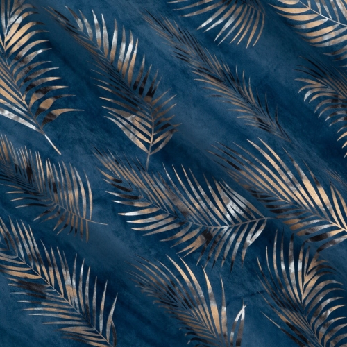 Zasłona Gloria 140x250 granatowo szampańska przelotki 