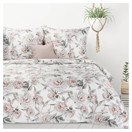 Komplet pościeli Lea 220x200 w kwiaty peoni
