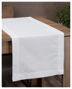 Bieżnik  Ellen 40x180 biało srebrny