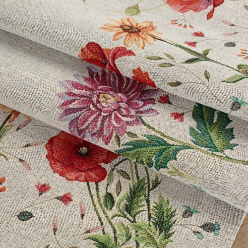 Serweta gobelinowa 100x100 w kwiaty