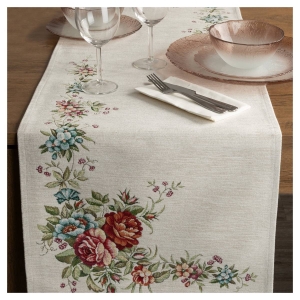 Bieżnik gobelinowy 40x100 w kwiaty