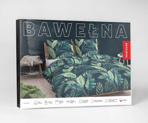 Pościel bawełniana 180x200 w liście