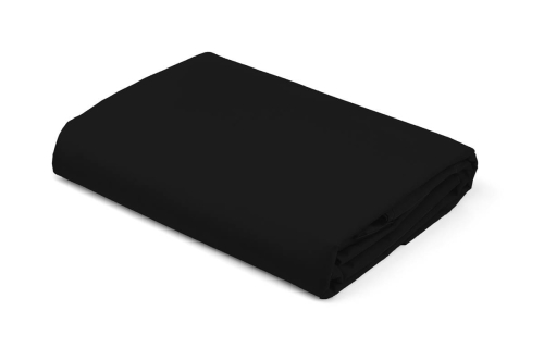 Prześcieradło Pure 220x200 satynowe z gumką w kolorze czarnym