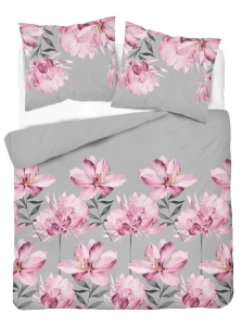 Pościel satyna bawełniana popielata Home Satin 180x200 w magnolie