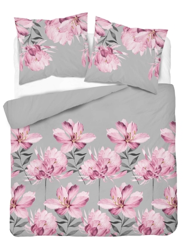 Pościel satyna bawełniana popielata Home Satin 180x200 w magnolie