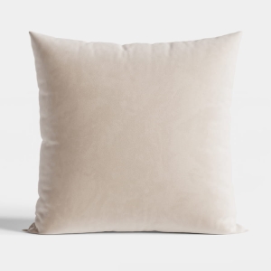 Poszewka velvet 40x40 kremowa