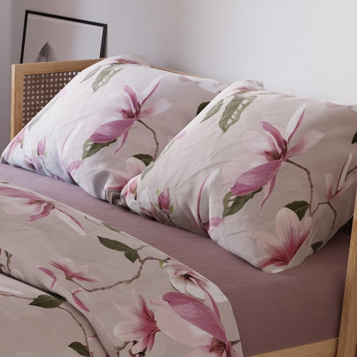 Komplet pościeli z bawełny satynowej 220x200 Magnolia