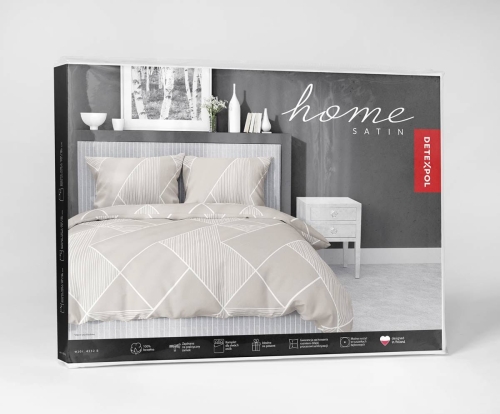 Pościel satyna bawełniana beżowa Home Satin 180x200 