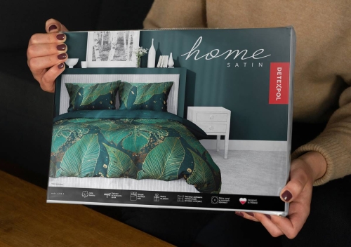 Pościel satyna bawełniana Home Satin 160x200 w złote liście