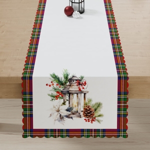 Bieżnik wodoodporny świąteczny 38x160 Lampion