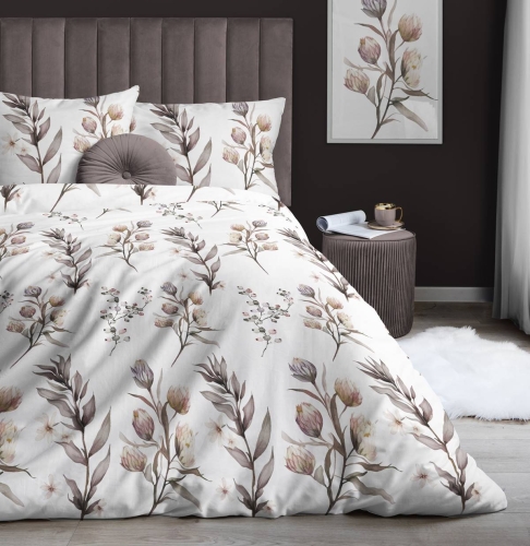 Pościel satyna bawełniana Home Satin 160x200 w kwiaty