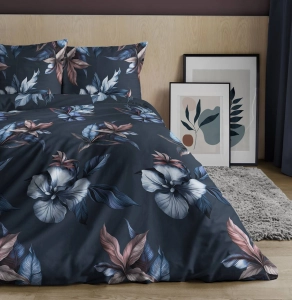 Pościel satyna bawełniana Home Satin 220x200 w duże kwiaty