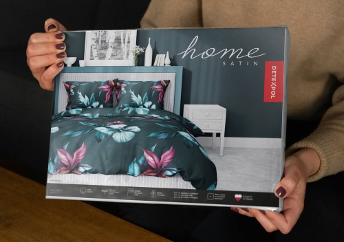 Pościel satyna bawełniana Home Satin 180x200 w duże kwiaty