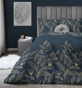 Pościel satyna bawełniana Home Satin 160x200 złote liście