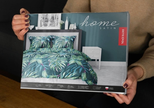 Pościel satyna bawełniana Home Satin 160x200 w liście