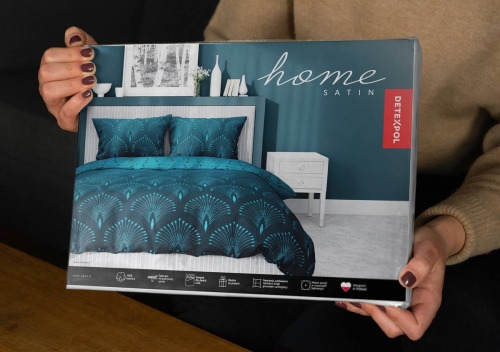 Pościel satyna bawełniana Home Satin turkusowa 220x200 ombre