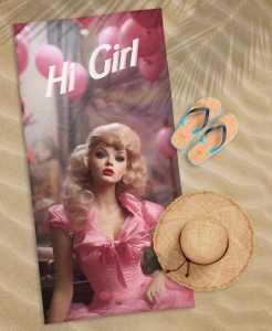 Ręcznik bawełniany dziecięcy plażowy 70x140 Barbie