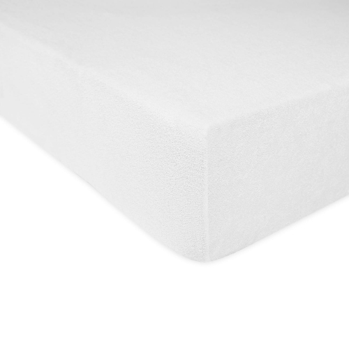 Prześcieradło 140x200 frotte z gumką w kolorze białym