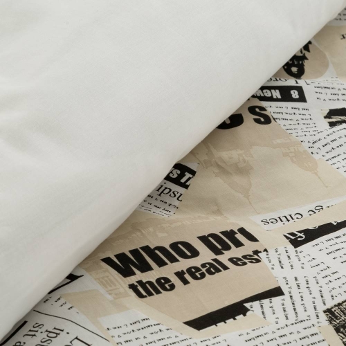 Komplet pościeli Sonia 100% bawełniana 220x200 gazeta