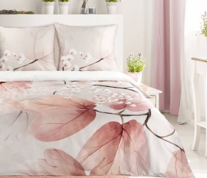 Ekskluzywna pościel z makosatyny Flores 220x200 Premium