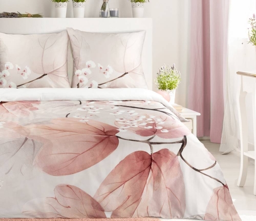 Ekskluzywna pościel z makosatyny Flores 220x200 Premium
