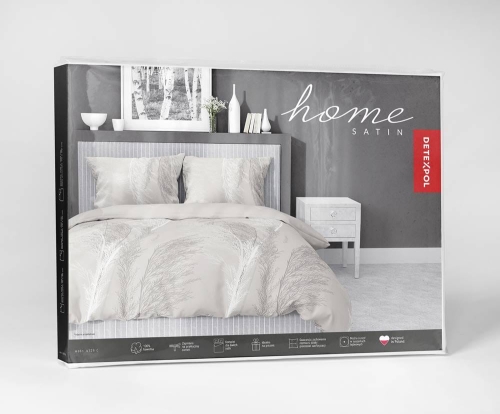 Pościel satyna bawełniana Home Satin beżowa 220x200 trawa pampasowa