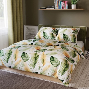 Komplet pościeli z bawełny satynowej 220x200 Olive