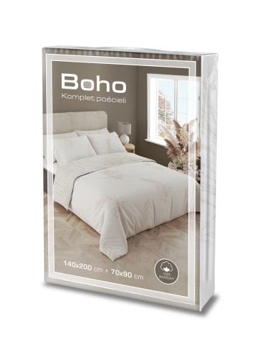Pościel bawełniana Boho 140x200 trawa pampasowa
