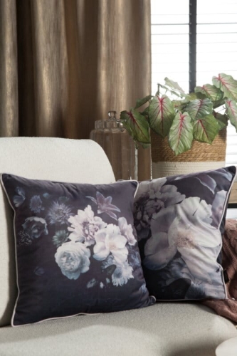 Poszewka dekoracyjna velvet 45x45 Kwiaty