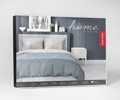 Pościel satyna bawełniana Home Satin 220x200 w odcieniach niebieskiego 