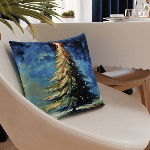 Poszewka świąteczna 40x40 Malowana Choinka 