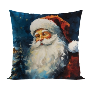 Poszewka świąteczna 40x40 Malowany Mikołaj