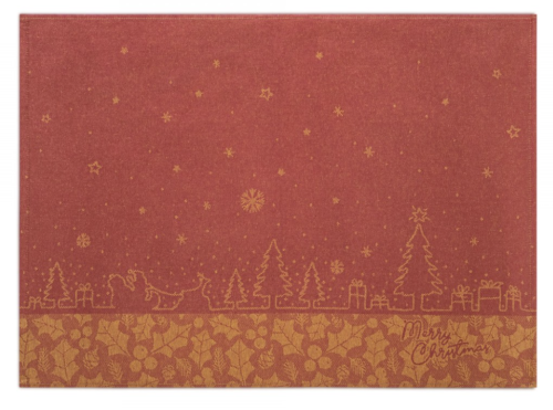 Ścierka świąteczna kuchenna czerwona 50x70 Merry Christmas