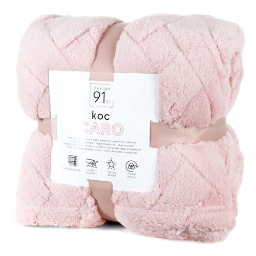 Koc Caro 170x210 różowy