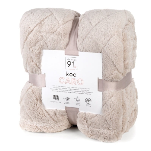 Koc Caro 200x220 beżowy