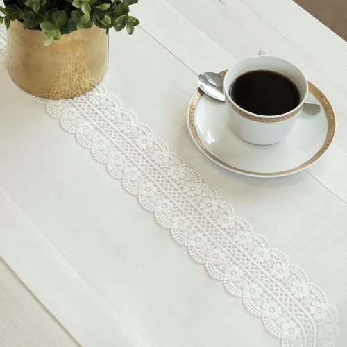Bieżnik świąteczny Sevilla 35x140 Bialy